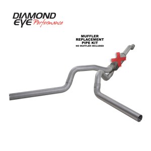 Ford F250 Performance Exhaust - Diamond Eye Performance - Cat Back, Dual Exit, Aluminized - `03-`07
